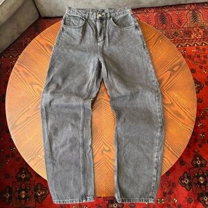 Reclaimed Vintage Dark Gray 90s Baggy Straight-Leg Jeans